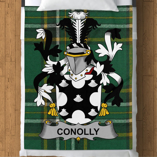 Blankets (Arctic Fleece Blanket (60" x 80")) - / 60" x 80" Conolly Surname Irish Tartan Throw Blanket