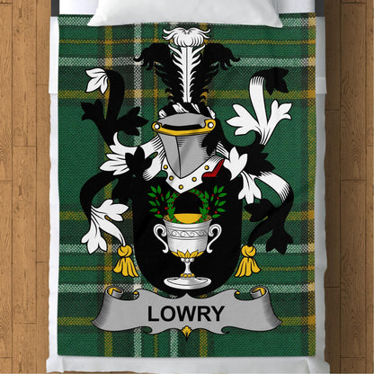 Blankets (Arctic Fleece Blanket (60" x 80")) - / 60" x 80" Lowry Surname Irish Tartan Throw Blanket