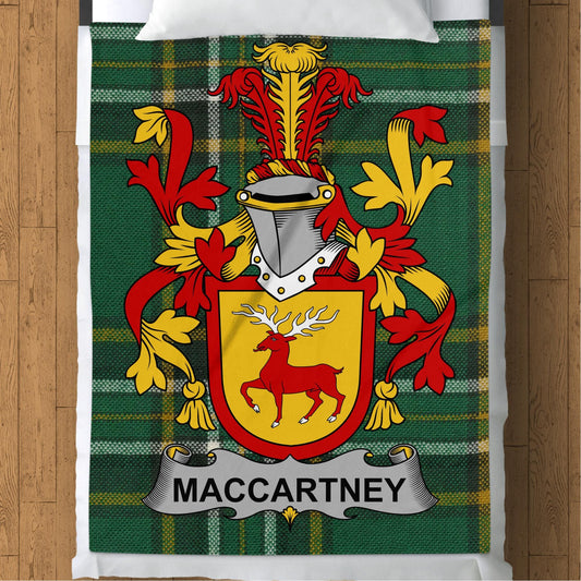 Blankets (Arctic Fleece Blanket (60" x 80")) - / 60" x 80" MacCartney Surname Irish Tartan Throw Blanket