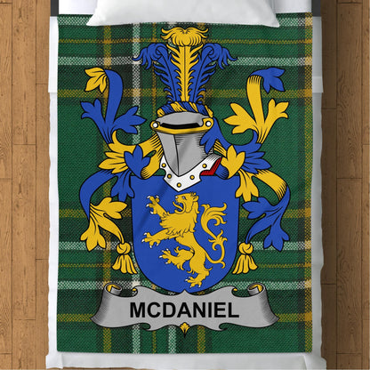 Blankets (Arctic Fleece Blanket (60" x 80")) - / 60" x 80" McDaniel Surname Irish Tartan Throw Blanket