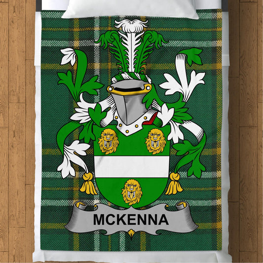 Blankets (Arctic Fleece Blanket (60" x 80")) - / 60" x 80" McKenna Surname Irish Tartan Throw Blanket