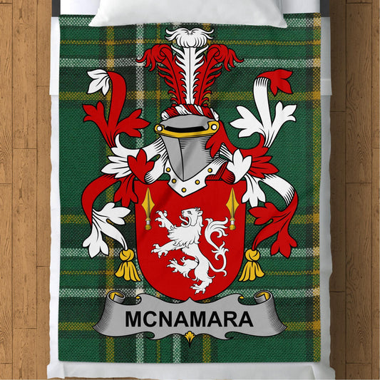 Blankets (Arctic Fleece Blanket (60" x 80")) - / 60" x 80" McNamara Surname Irish Tartan Throw Blanket