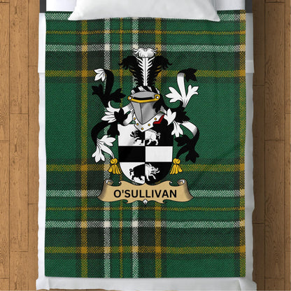 Blankets (Arctic Fleece Blanket (60" x 80")) - / 60" x 80" O'Sullivan Surname Irish Tartan Throw Blanket