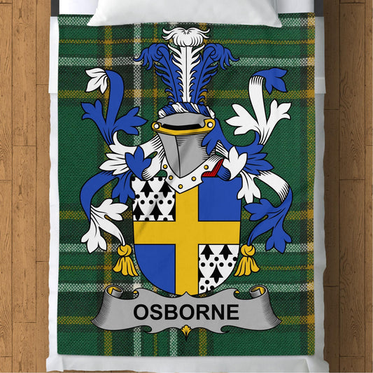 Blankets (Arctic Fleece Blanket (60" x 80")) - / 60" x 80" Osborne Surname Irish National Tartan Throw Blanket