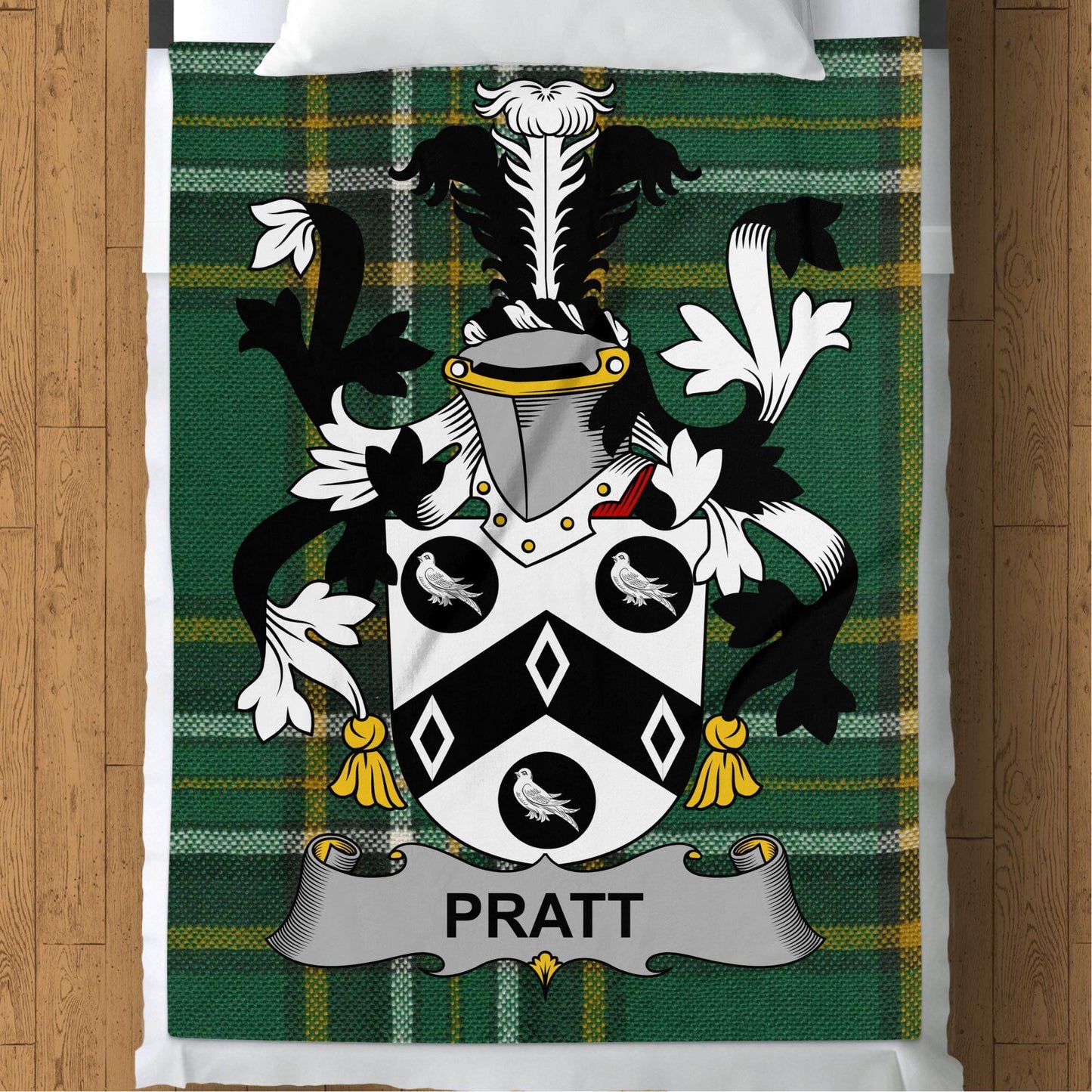 Blankets (Arctic Fleece Blanket (60" x 80")) - / 60" x 80" Pratt Surname Irish Tartan Throw Blanket