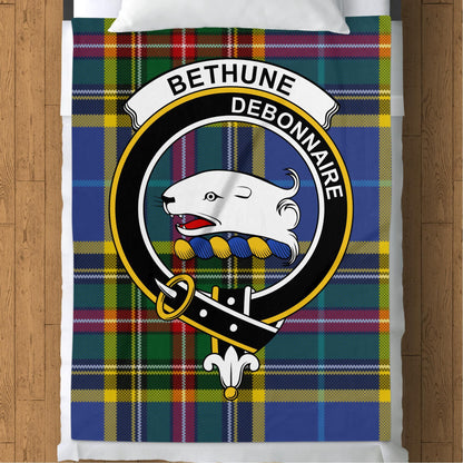 Blankets (Arctic Fleece Blanket (60" x 80")) - / 60" x 80" Scottish Clan Bethune Crest Tartan Throw Blanket