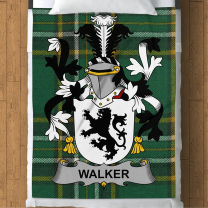 Blankets (Arctic Fleece Blanket (60" x 80")) - / 60" x 80" Walker Surname Irish Tartan Throw Blanket