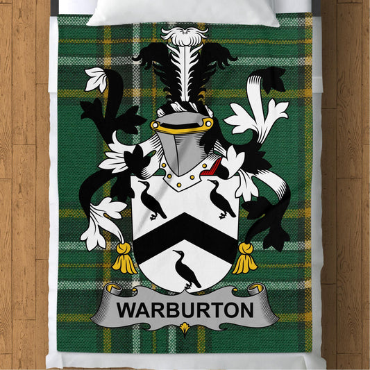 Blankets (Arctic Fleece Blanket (60" x 80")) - / 60" x 80" Warburton Surname Irish Tartan Throw Blanket