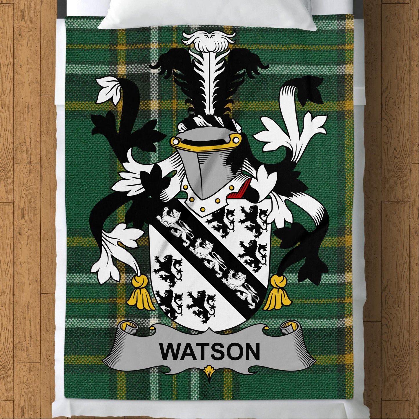 Blankets (Arctic Fleece Blanket (60" x 80")) - / 60" x 80" Watson Surname Irish Tartan Throw Blanket