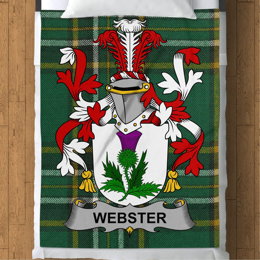 Blankets (Arctic Fleece Blanket (60" x 80")) - / 60" x 80" Webster Surname Irish Tartan Throw Blanket