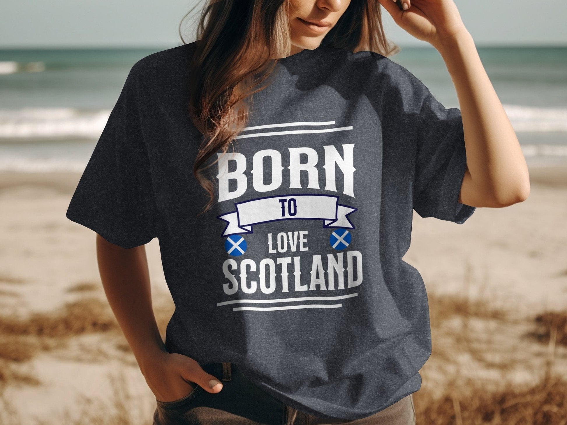 Born To Love Scotland Graphic Printed T-Shirt