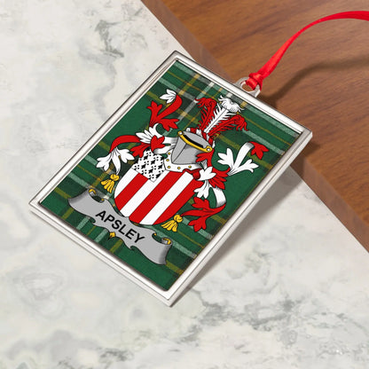 Custom Apsley Family Crest Rectangular Ornament product