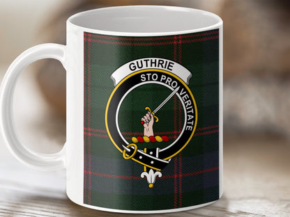 Clan Guthrie Sto Pro Veritate Scottish Tartan Mug - Living Stone Gifts