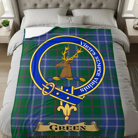 Virtutis Amder Viridis Green Plaid Blanket product