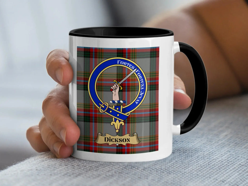 Fortes Fortuna Juvat Dickson Clan Plaid Mug