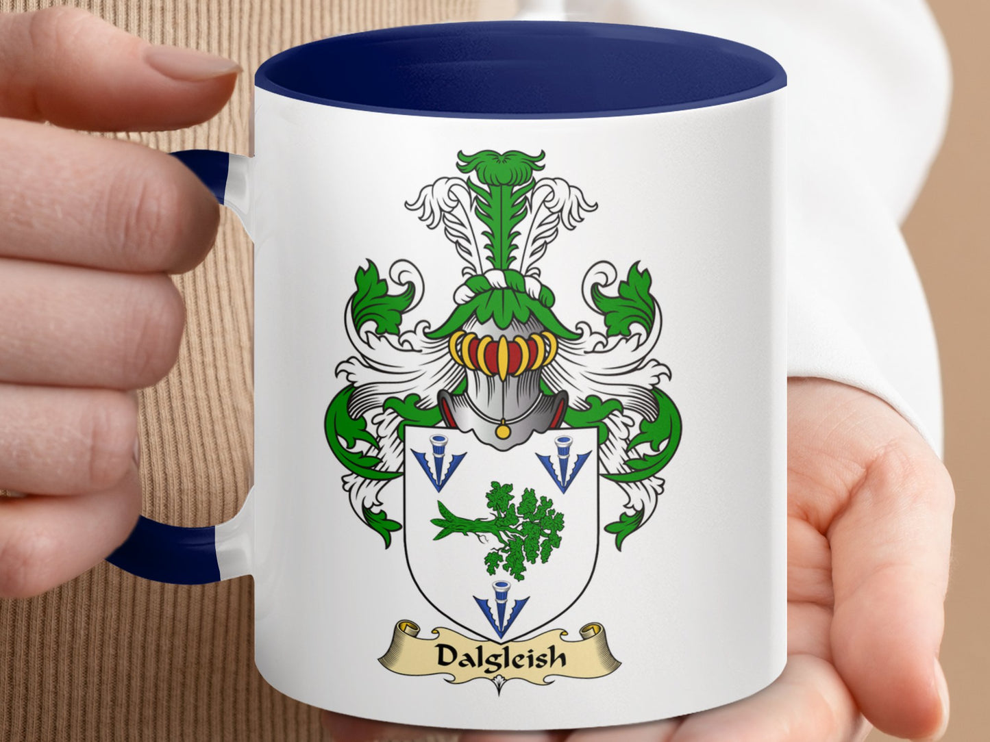 Clan Dalglish Scottish Coat of Arms Accent Mug - Living Stone Gifts