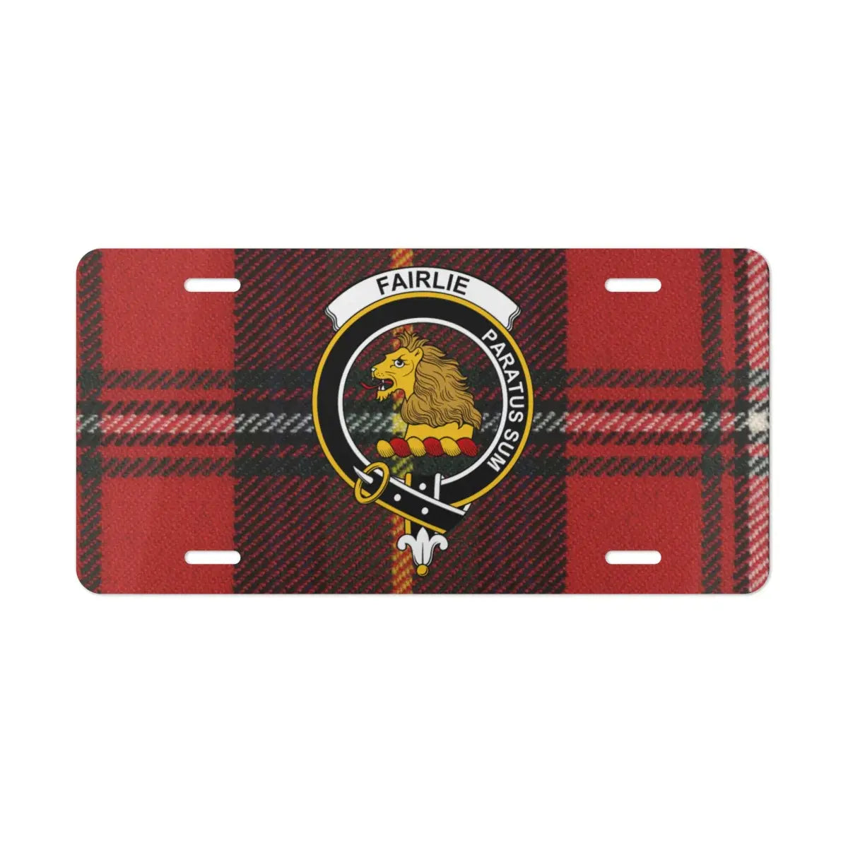 Decorative Fairlie Tartan Lion Crest License Plate product