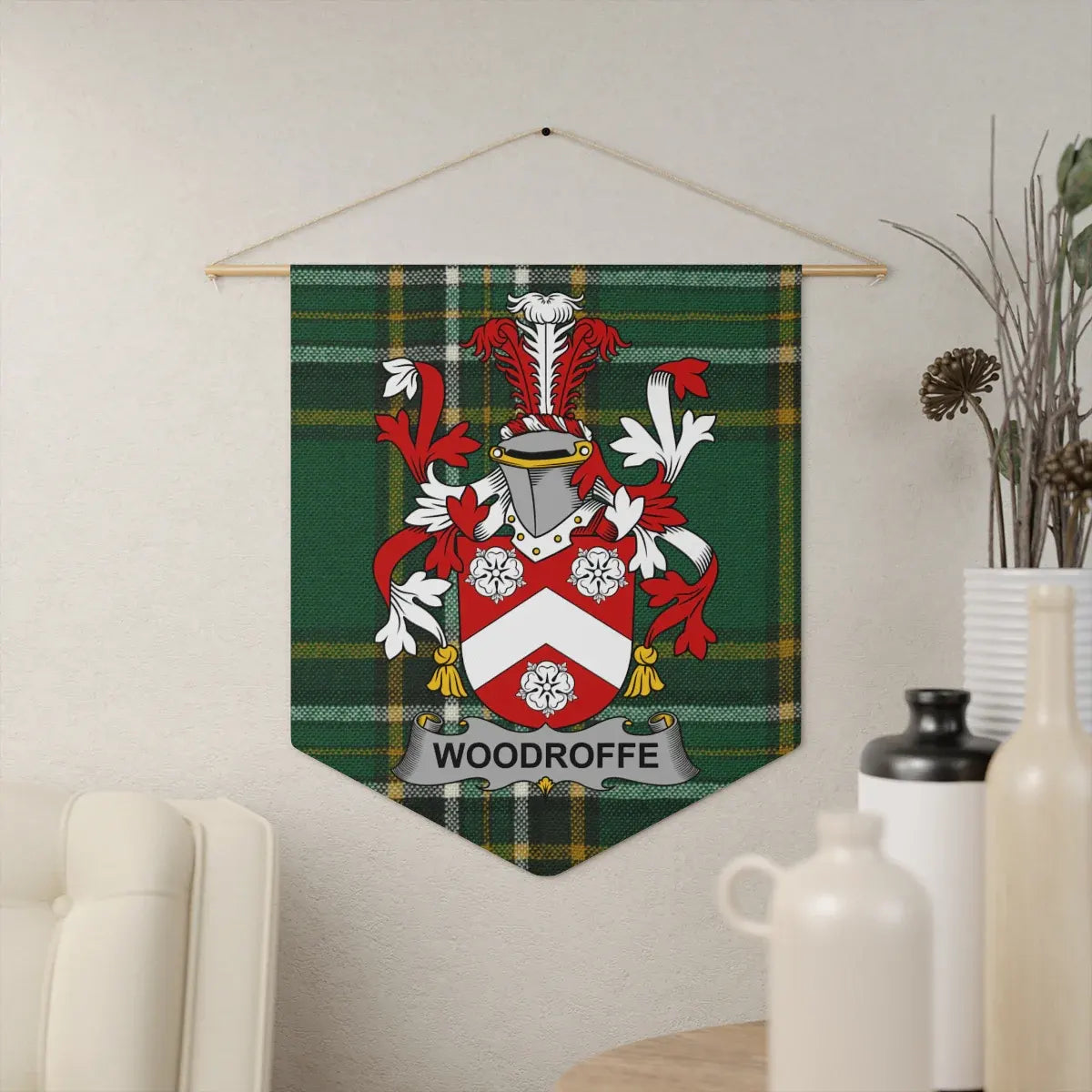 Custom Family Crest Banner Woodroffe product type