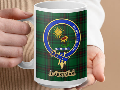 Clan Carstairs Scottish Tartan Crest Mug - Living Stone Gifts