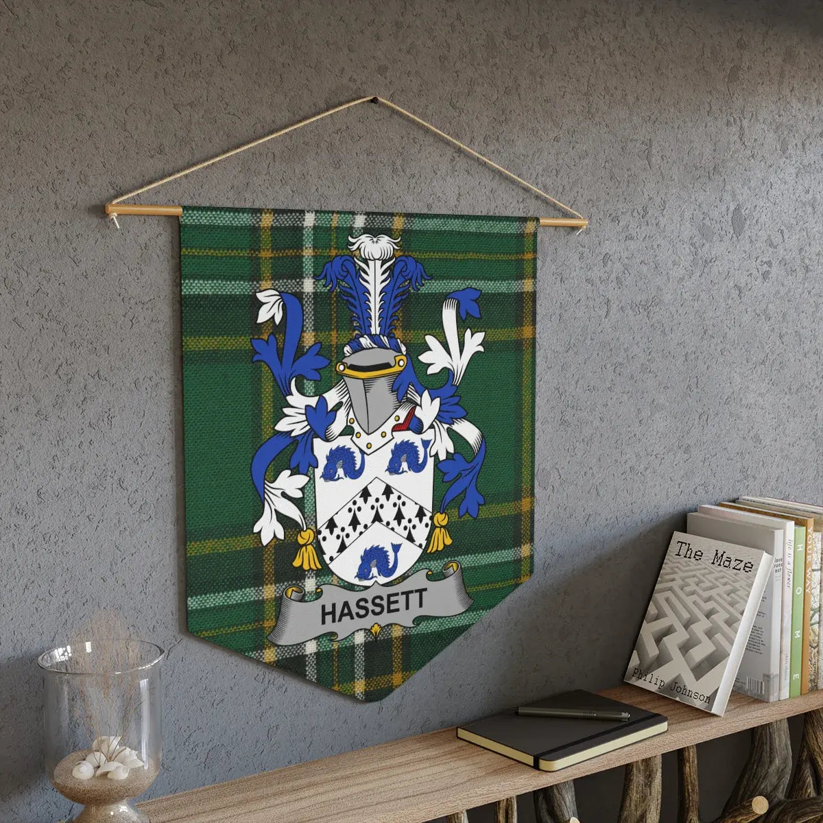 Personalized Family Crest Banner Wall Hanging Product