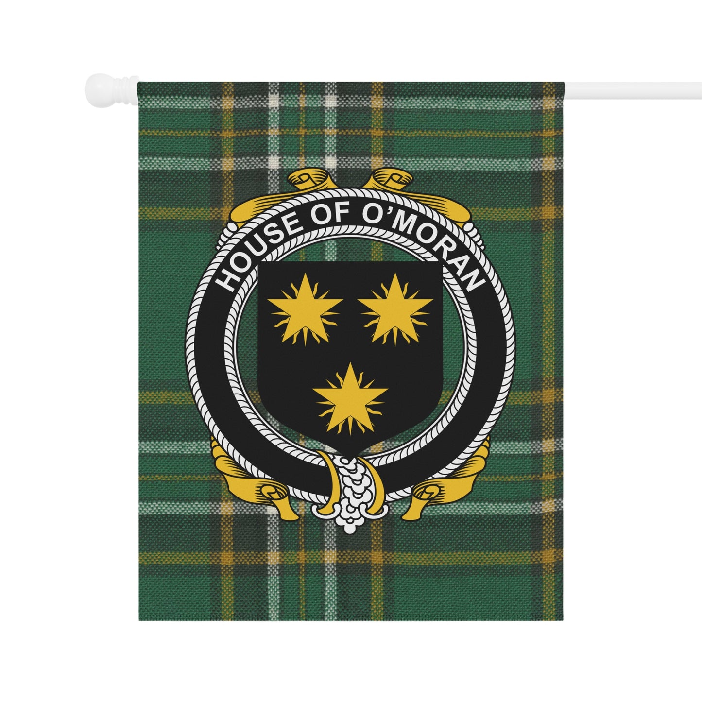 House of O'Moran Crest Tartan Plaid Banner Product