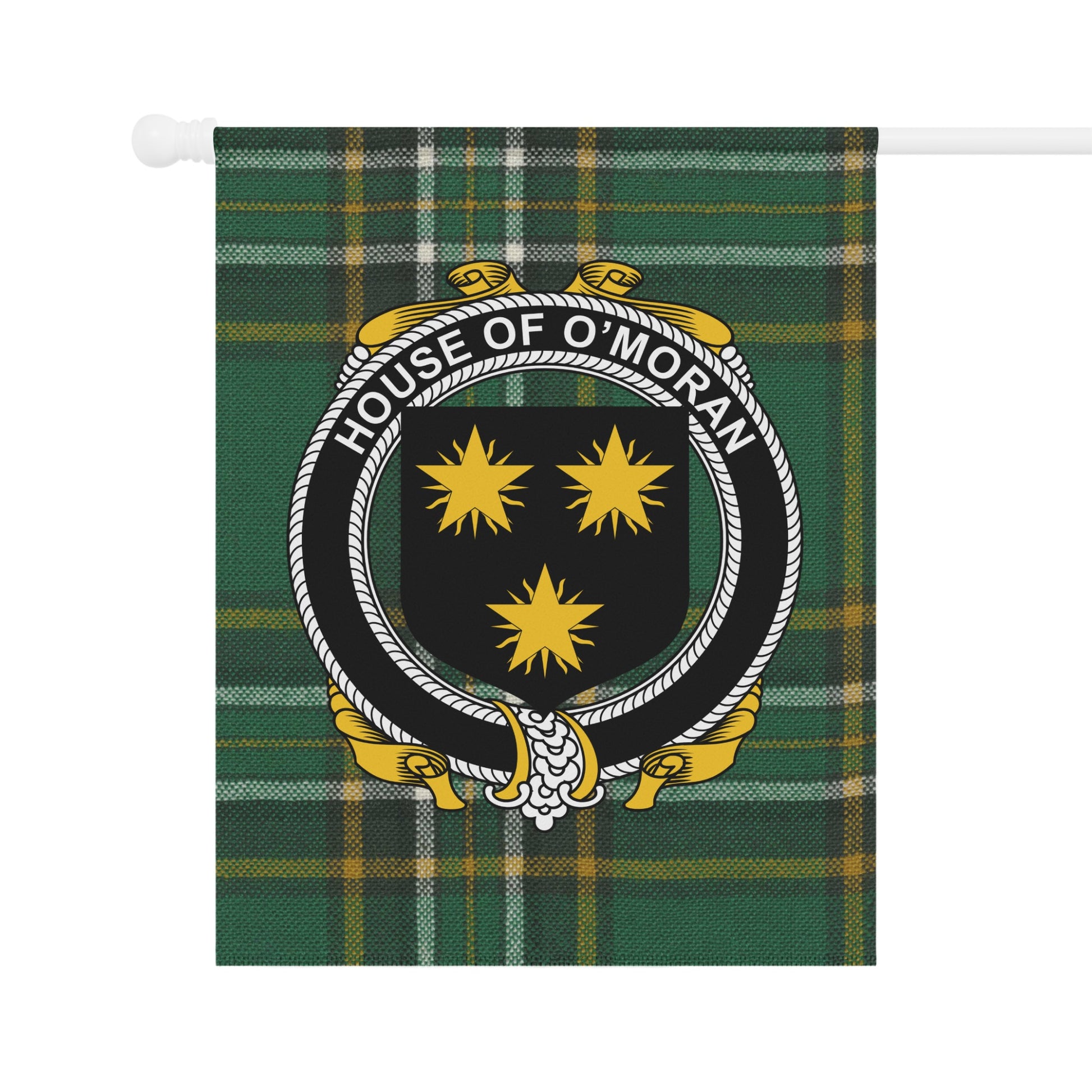 House of O'Moran Crest Tartan Plaid Banner Product