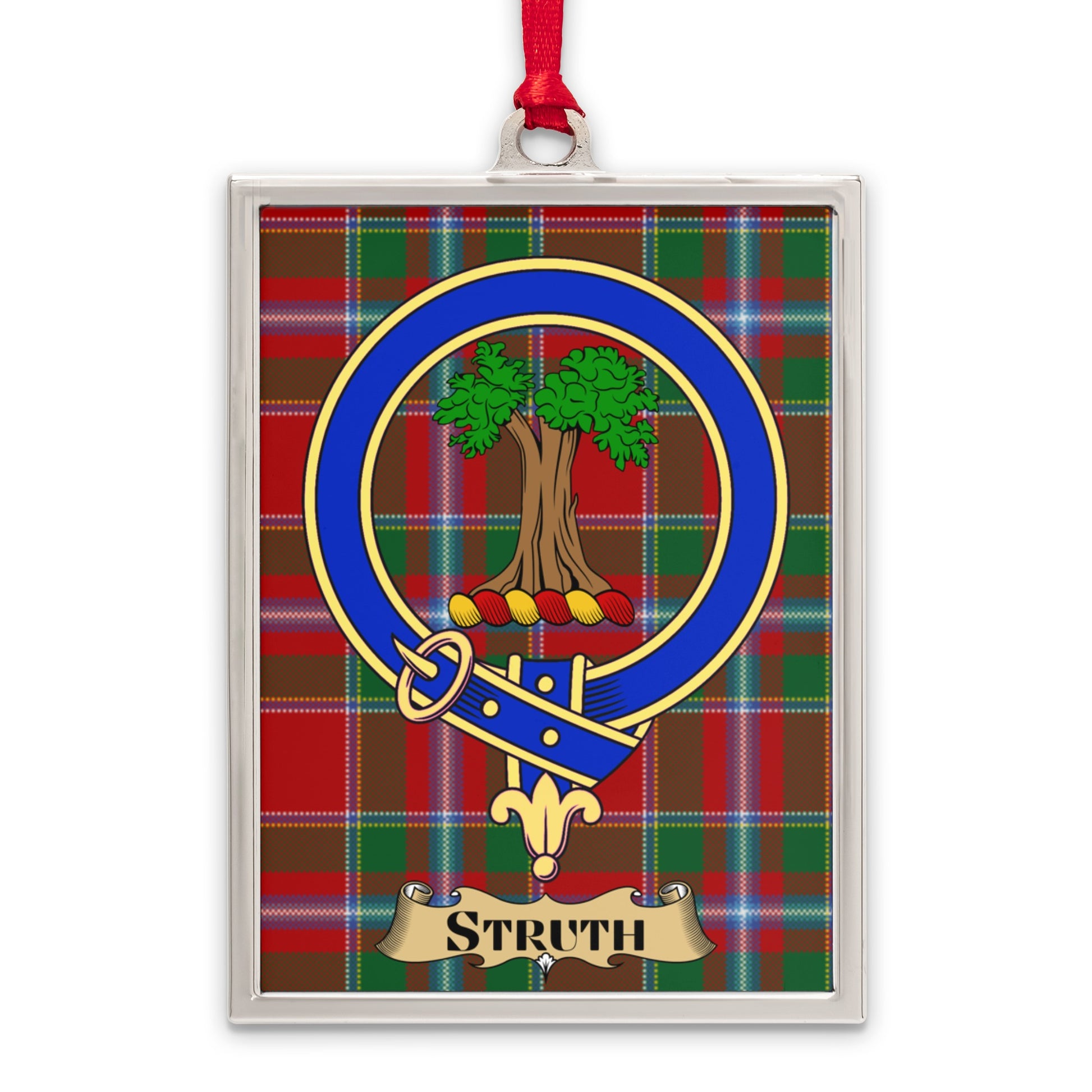 Struth Emblem on Tartan Background Rectangular product