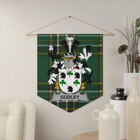 Godley Crest on Tartan Plaid Design Wall Hanging product type