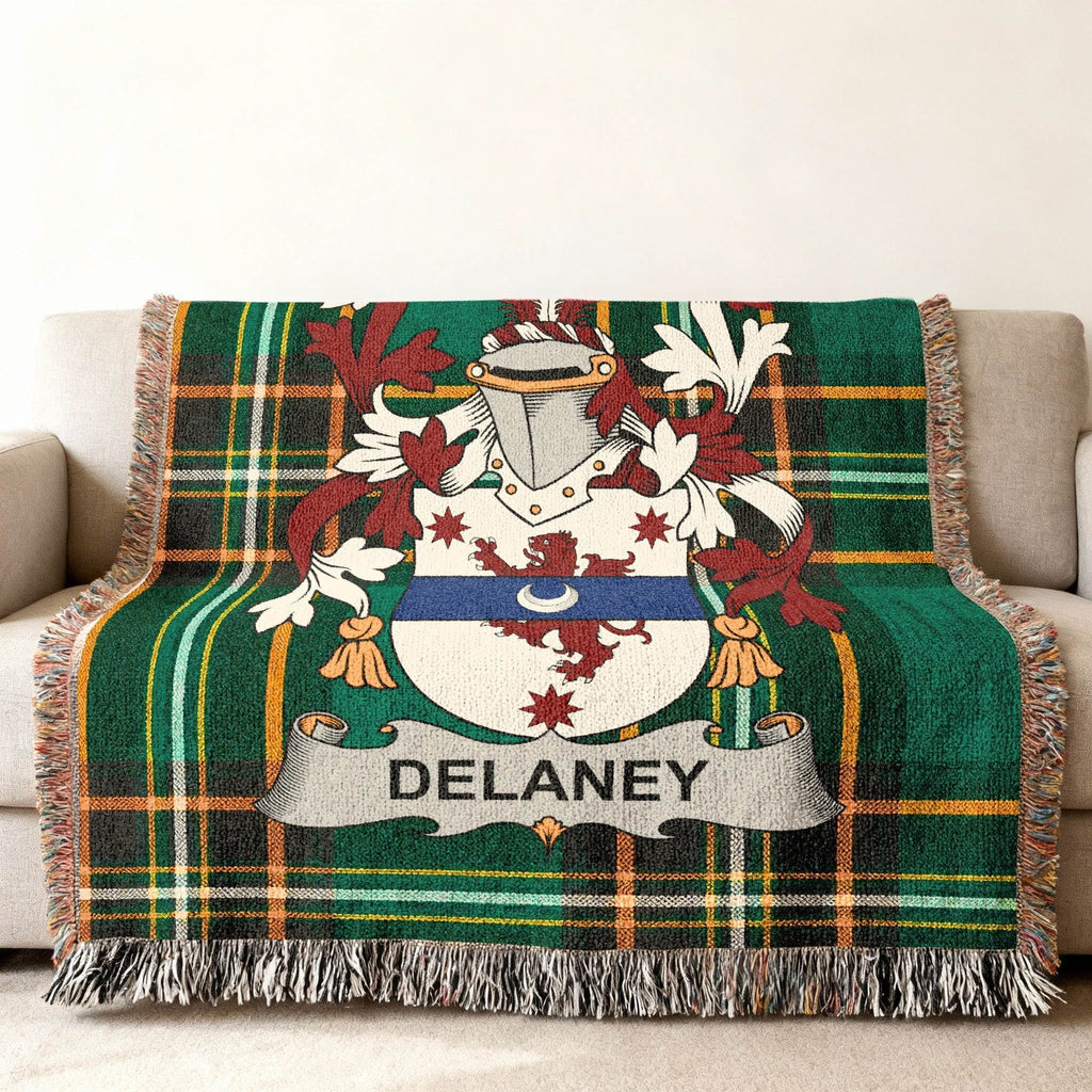 Delaney Crest Green Plaid Tartan Throw product type
