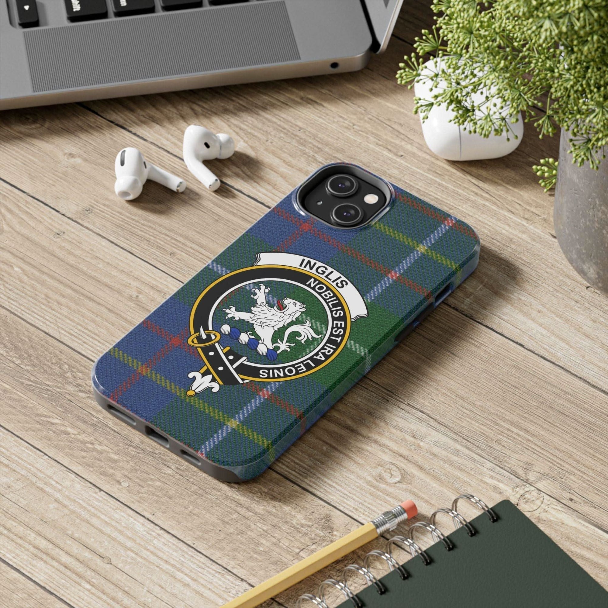 Inglis Clan Scottish Tartan Cell Phone Case - Celtic Ancestry Gifts