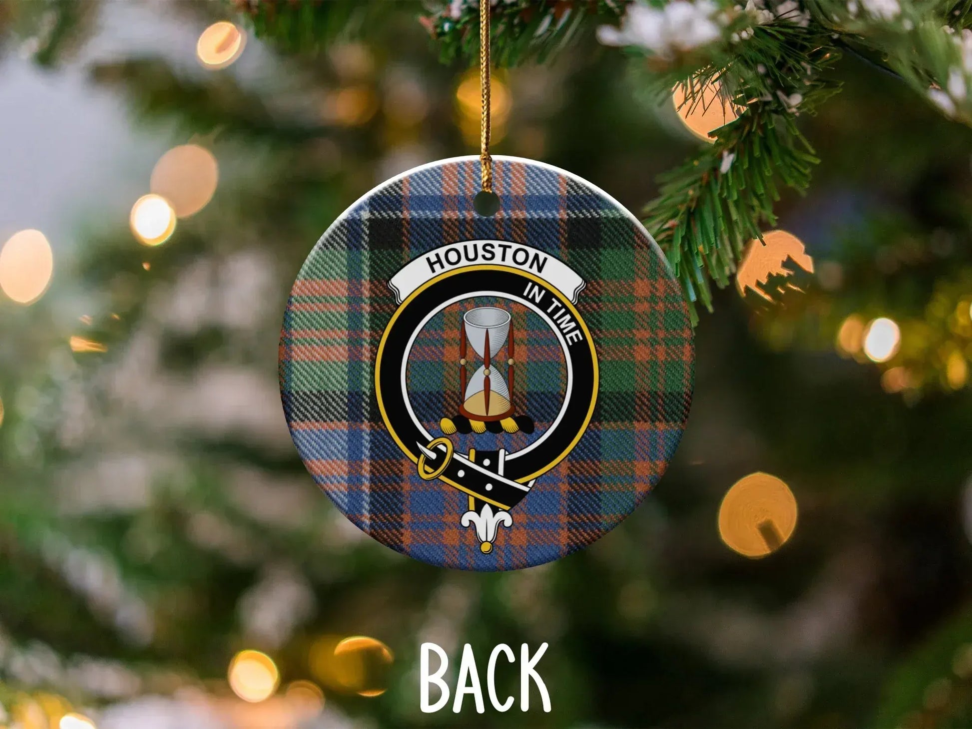 Houston In Time Plaid Ornament Christmas product