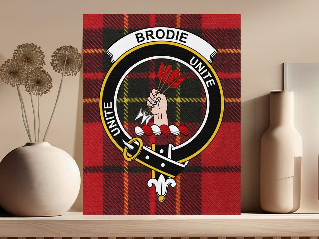 Brodie Scottish Tartan Crest Canvas - Celtic Ancestry Gifts