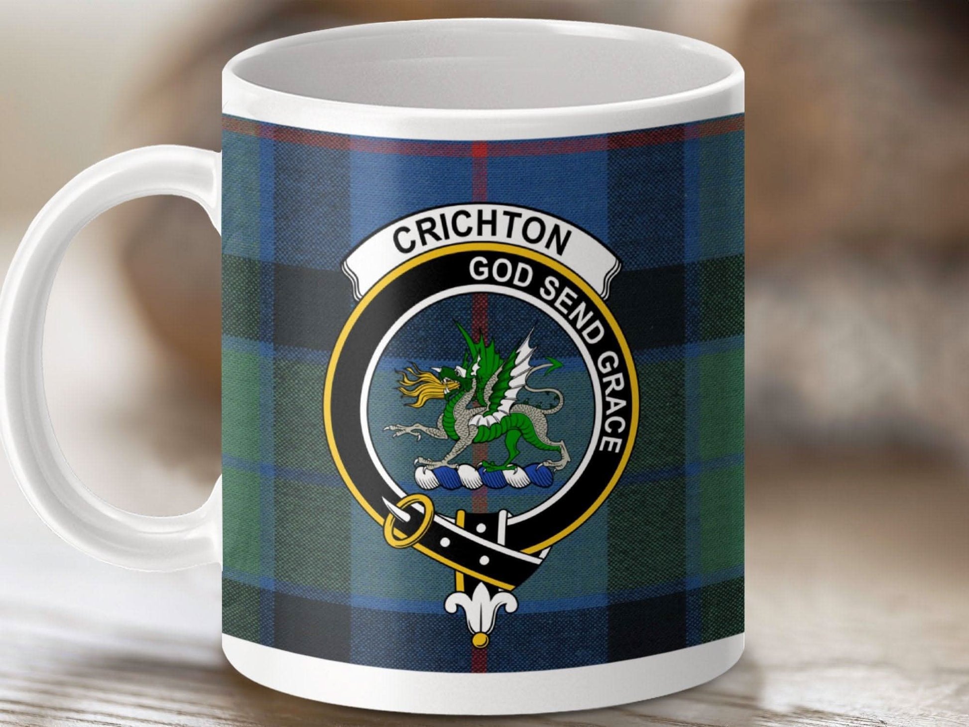 God Send Grace Crichton Crest Plaid Mug product type