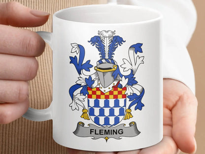 Fleming Surname Irish Family Crest Mug - Celtic Ancestry Gifts