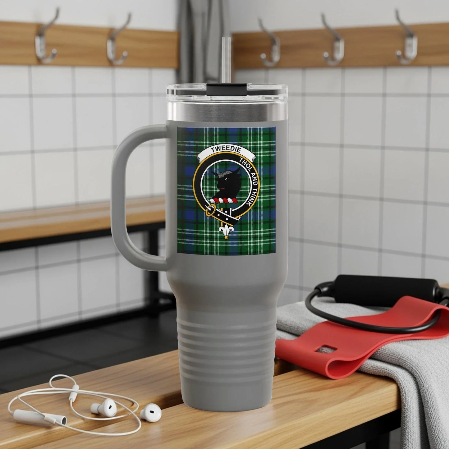 Tweedie Tartan Personalized Tumbler Cup product type