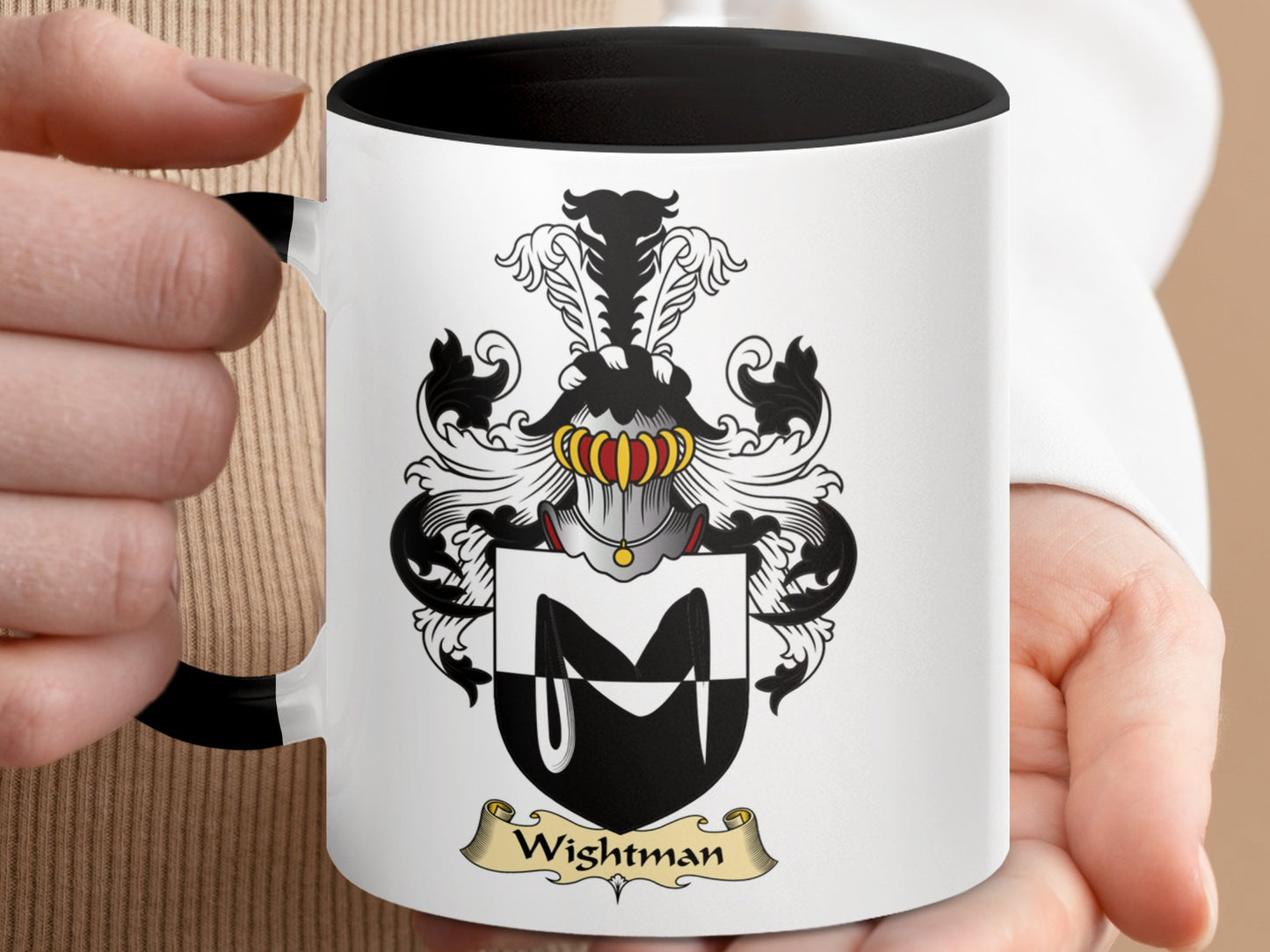 Wightman Scottish Coat of Arms Mug - Living Stone Gifts