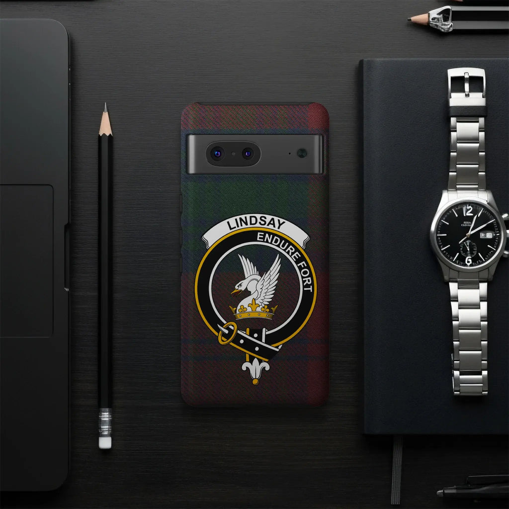 Lindsay Endure Fort emblem phone case cover — full Endure Bravely eagle clan design visible