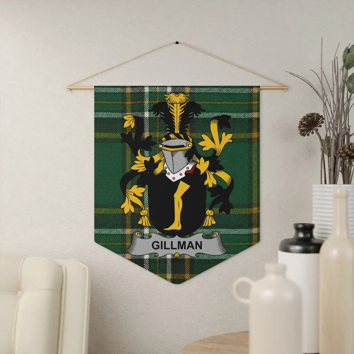 Gillman Family Crest Tartan Wall Hanging product