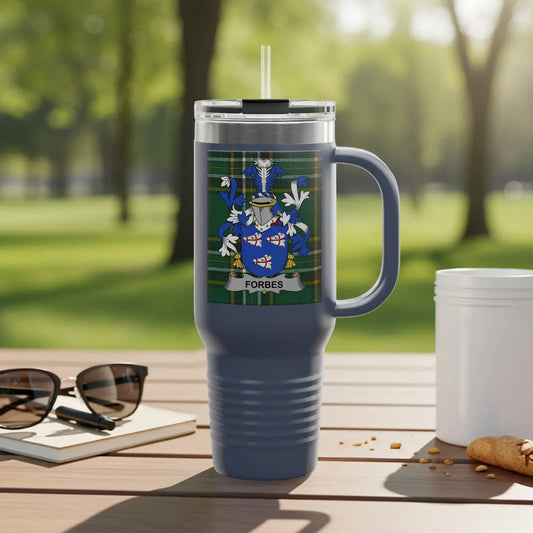 Forbes Coat of Arms Tumbler with Straw product type