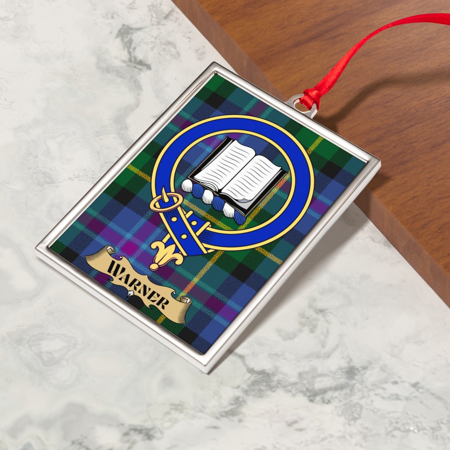 Warner Tartan Clan Crest Plaid Ornament product