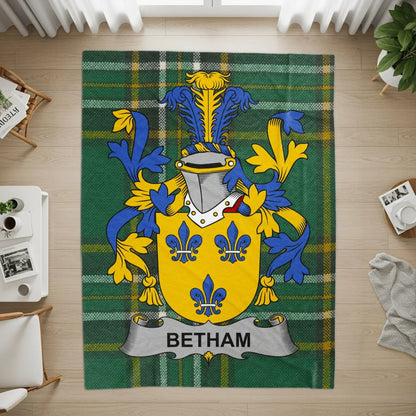 Betham Family Crest Plaid Design Custom Rug product