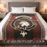 Cunningham Clan Scottish Tartan Woven Blanket – 100% Cotton