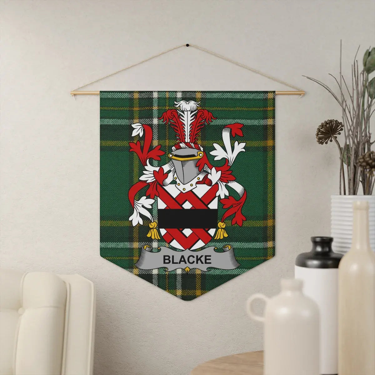 Personalized Blacke Family Crest Wall Banner product type