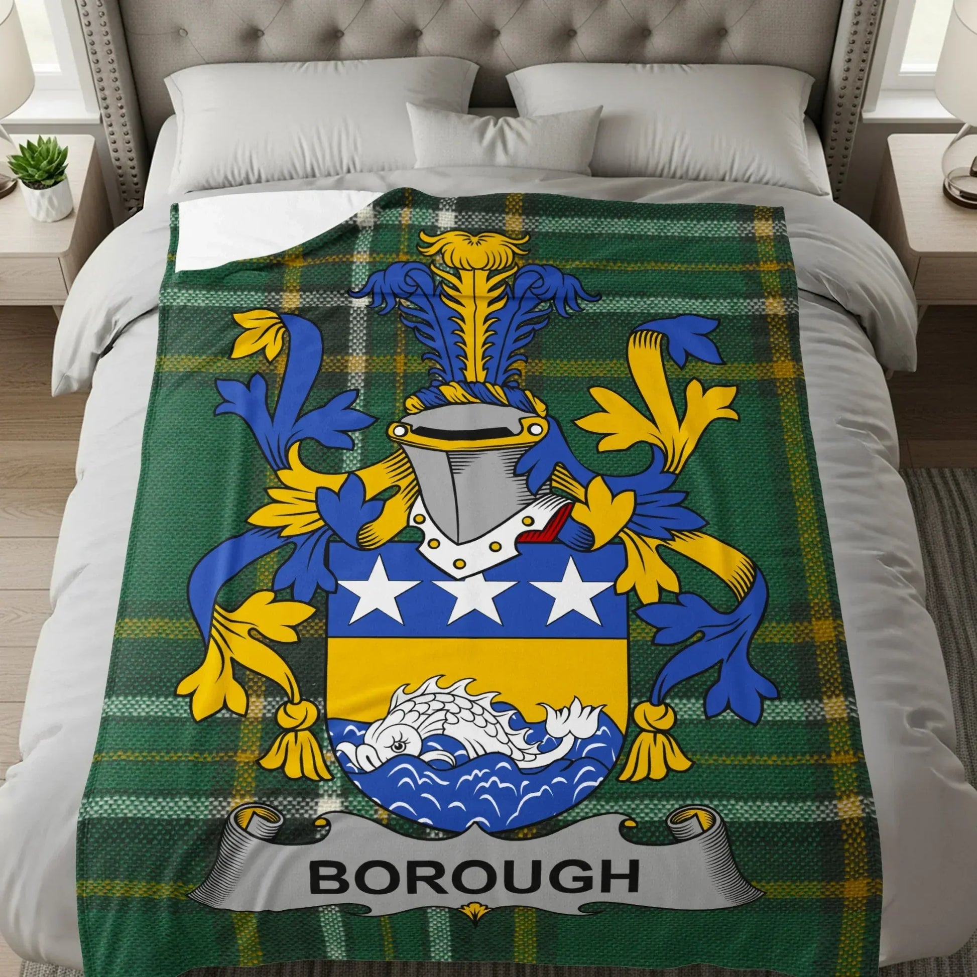 Borough Family Crest Emblem Printed Bedding product