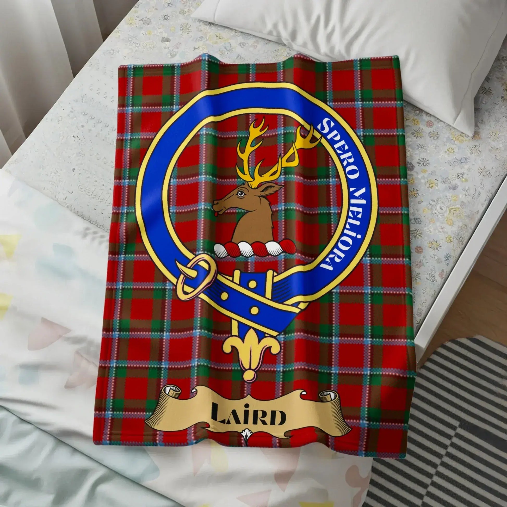 Scottish Clan Crest Tartan Design Throw Blanket product