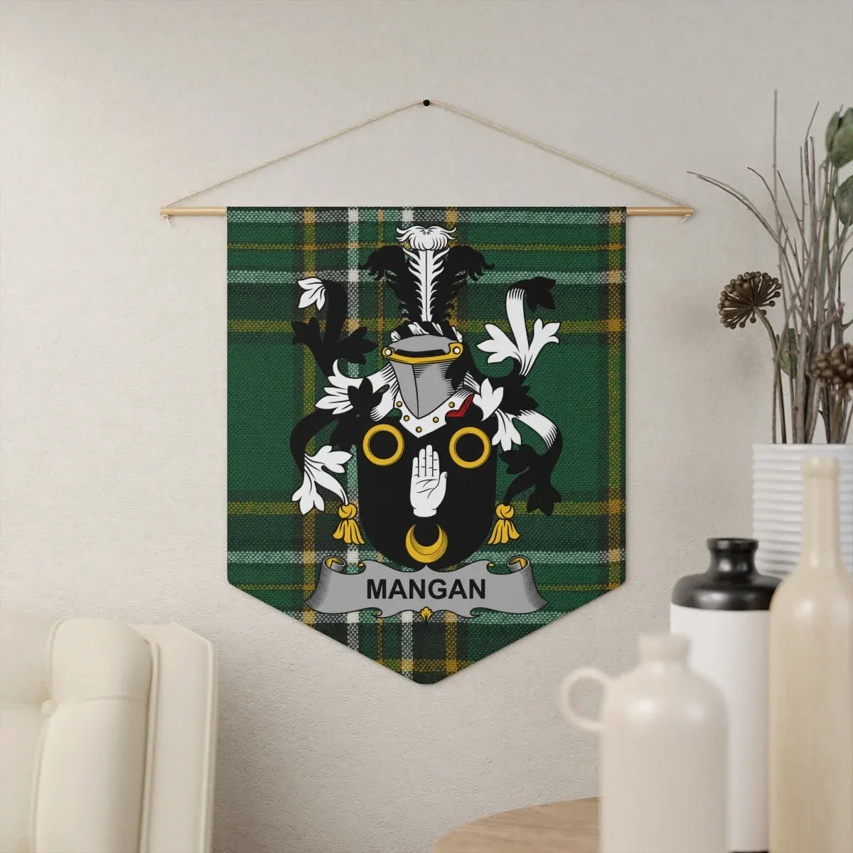 Family Crest Tartan with Shield design wall decoration