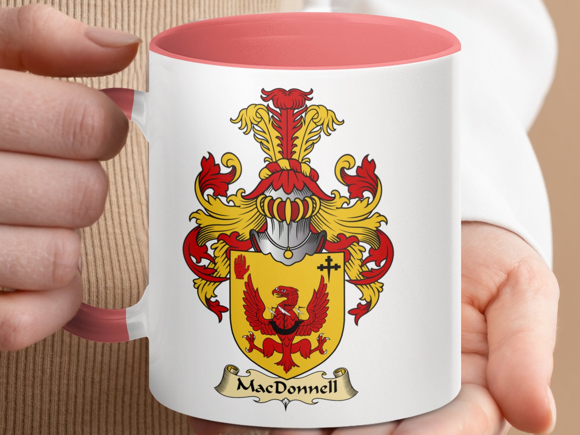 MacDonnell Scottish Family Crest Clan Badge Mug - Living Stone Gifts