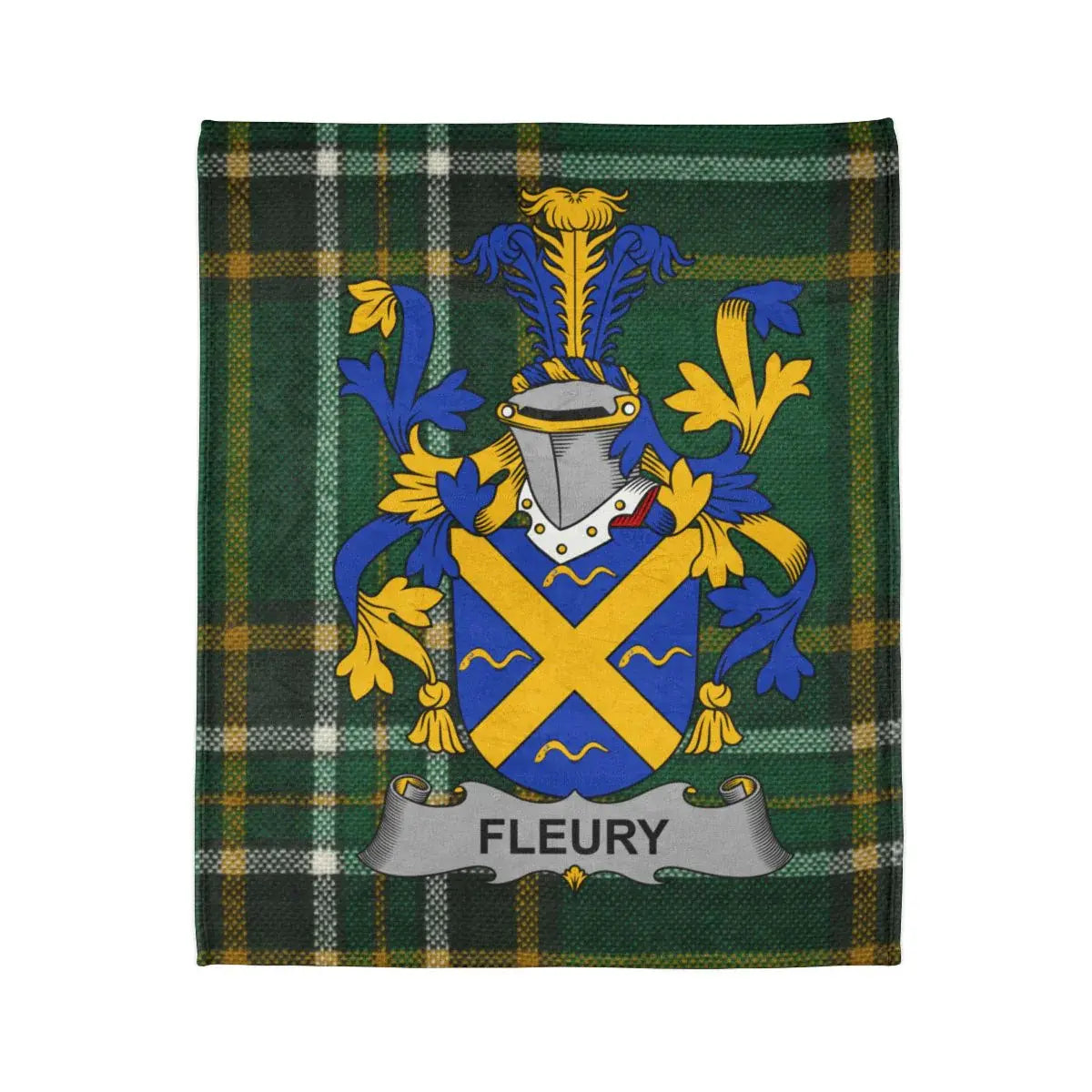 Fleury Family Crest Blanket Unique Custom Product