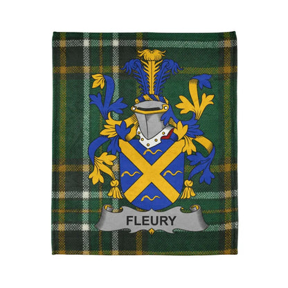 Fleury Family Crest Blanket Unique Custom Product