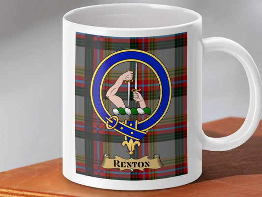 Renton Clan Crest Tartan Mug Unique Drinkware product